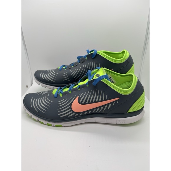 Nike Free 599268-400 Training Shoes Gray Orange Green Sneakers Mens Size 12 - Picture 1 of 8